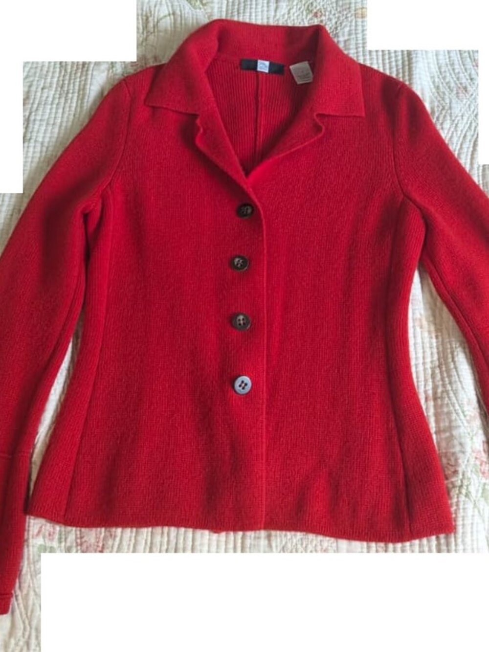Bright Red Cashmere blend sweater blazer - Saks Fifth Avenue